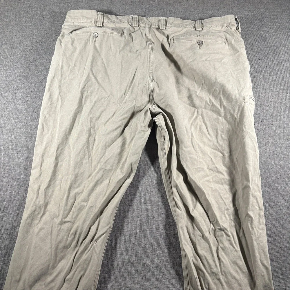 Duluth Trading Co Flex Ballroom Khakis Men 42x28 (Fits 42x25) Tan‎ Relaxed Fit